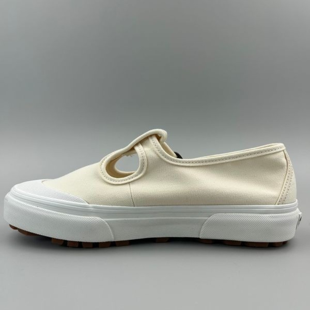 Vans Style 93 Mary Jane Women Size 9.5 Beige Linen Canvas Buckle Shoes NEW - Picture 2 of 6